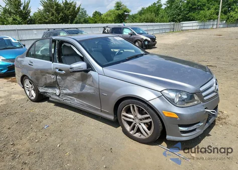 2012 Mercedes-Benz C 250 from USA, damaged, VIN WDDGF4HB4CA725244